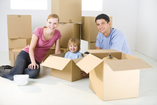 Packing and loading furniture into a moving truck