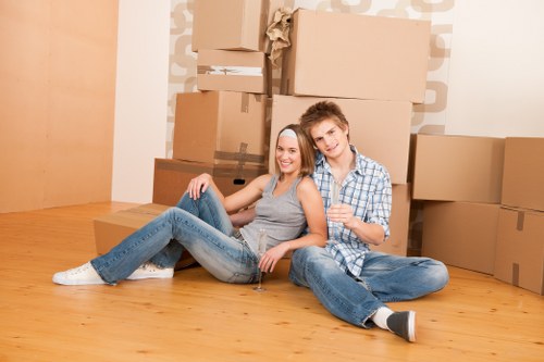 House movers assisting a home relocation in Ilford