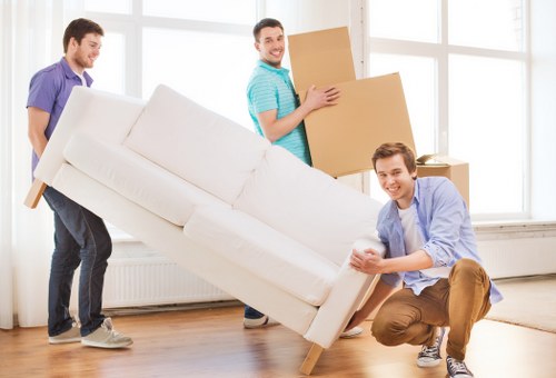 Professional removal truck loading for a domestic move