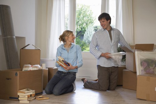 Careful loading of household furniture during an Ilford removal