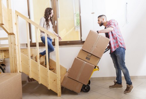 Checklist and prepared office items for a move in Ilford