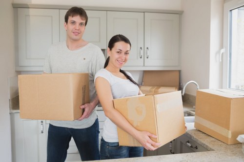Furniture being carried safely during an Ilford home move